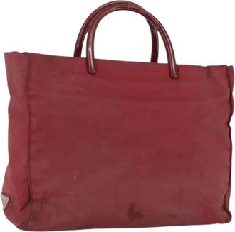 Prada Pre-owned Nylon Tote Bag - Dames - Vintage Shopper - Rood - ONE Size - Nylon - Vintage