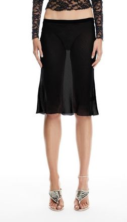 Lioness Shoreline Semisheer Skirt in Obsidian at Nordstrom, Size X-Large