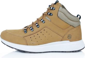 Silver Street London Mens Finsbury Leather Casual Lace-up Boot, Honey, 12