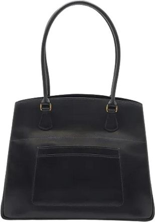 Herm&egrave;s Pre-owned Box Calf La 2way Bag Dark Navy - Dames - Vintage Handtas - Blauw - ONE Size - Leer - Vintage
