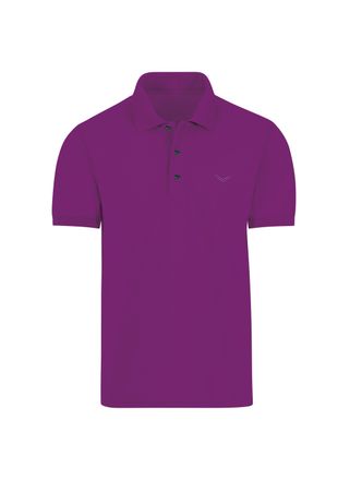 Trigema Poloshirt TRIGEMA TRIGEMA Poloshirt in Piqu&eacute;-Qualit&auml;t, Damen, Gr. S, lila (brombeer), 100% Baumwolle, Basic, Shirts Poloshirt