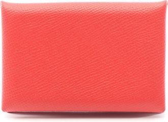 Herm&egrave;s Red Color Rose Jaipur Epsom Leather Coin Purse/Coin Case (Pre-Owned)