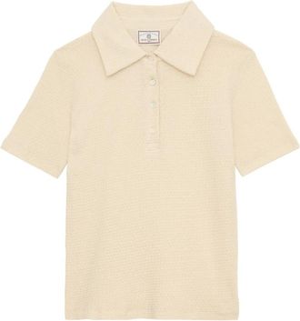 Ines De La Fressange Bryan poloshirt in ivoor wit katoen - Dames - Polos - Beige - L - Katoen - Tops
