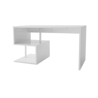 Dmora Escritorio efecto madera blanco 140x60h78 cm