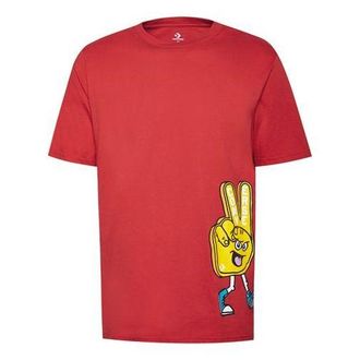 Converse Printing Pattern Short Sleeve Red 10018384-A03