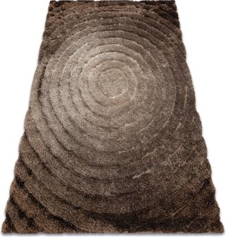 RugsX Rugsx - Alfombra Moderno Flim 008-b7 Moderno, Circulos - Structural Marr&oacute;n Brown 120x160 Cm