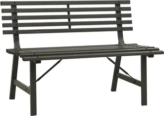 vidaXL Panchina Da Giardino 110 Cm In Acciaio Nera - Vidaxl