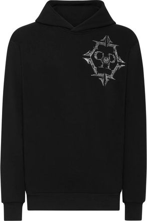 Philipp Plein Hooded Sweatshirt Chrome - Heren - Hoodies - Zwart - 2XL - Katoen - Hoodies & sweatvesten