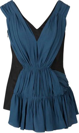 Marni V-neck side-zip blouse - Blue