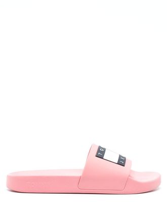 Tommy Jeans Flag-logo pool slides - women - Rubber/Rubber/Rubber - 40 - Pink