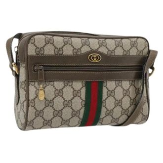 Gucci Pre-owned Cross Body Bags, female, Beige, Size: ONE SIZE Pre-owned Vintage GG Canvas Shoulder Bag