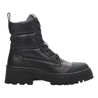 Estro & Luminara Black Lace-Up Winter Boots - female - Estro - Lace-up Boots - Black - 6 UK - Shoes