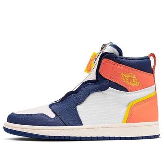 Air Jordan (WMNS) Air Jordan 1 High Zip Blue Void Citron AQ3742-100