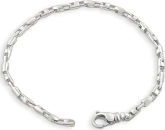 Pompeii3 Mens 14k Gold (16gram) or Platinum (30gram) 3.5mm Link Bracelet 8.5