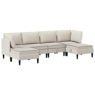 vidaXL Juego De Muebles De Sal&oacute;n 6 Uds. Avena Tela Vidaxl
