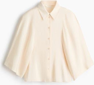 H&M Modal-blend Shirt in Cream at Nordstrom, Size X-Small