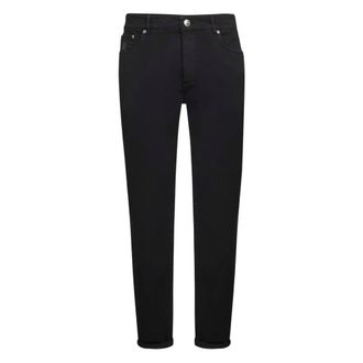 Brunello Cucinelli Black Jeans with Logo Detail