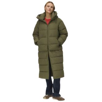Vero Moda Elanor Laurie gewatteerde lange jas voor dames (Groen)