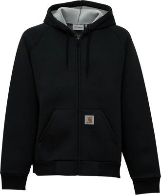 Carhartt Work in Progress Car-Lux Hooded Jacket - Heren - Vesten met rits - Zwart - L - Katoen - Hoodies & sweatvesten