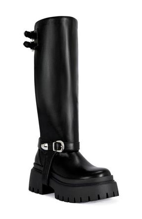 Azalea Wang Rampage Knee High Platform Boot in Black at Nordstrom, Size 6.5
