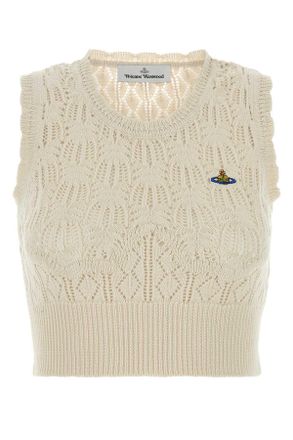 Vivienne Westwood Ivory Crochet Ella Top