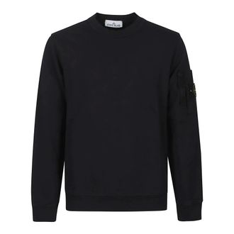 Stone Island Sweatshirts, male, Blue, Size: 2XL Logo Sweatshirt