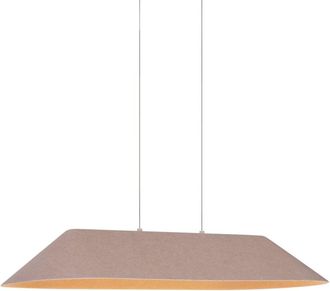 QAZQA L&aacute;mpara colgante moderna beige LED