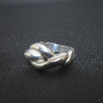 Herm&egrave;s Silver Silver 925 Band Ring (Pre-Owned)