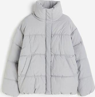 H&M Gesteppte Puffer-Jacke - Hellgrau