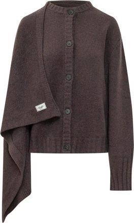 The Attico Cardigan Cachemire - female - The Attico - Cardigans - Brown - S - Knitwear