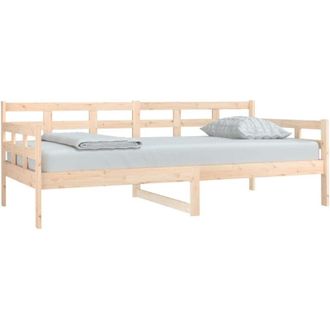 vidaXL Day Bed without Mattress Solid Wood Pine 90x190 cm Single Vidaxl
