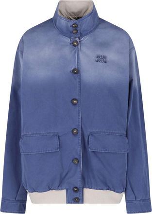Miu Miu Giacca Blouson In Twill Di Cotone
