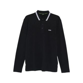 HUGO BOSS Hugo, Polo Shirts, male, Black, Size: 2XL Sweater Boss