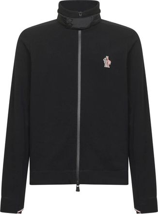 Moncler Zip-throughs, male, Black, S, Fleece Zip-Up Sweatshirt