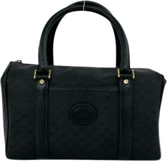 Gucci Pre-owned Boston Bag - Dames - Vintage Handtas - Zwart - ONE Size - Leer - Vintage