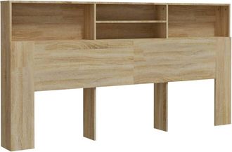vidaXL Mueble Cabecero Color Roble Sonoma 200x19x103,5 Cm Vidaxl