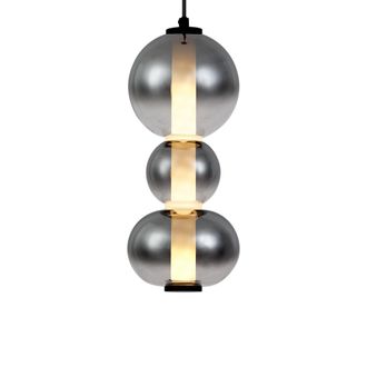 QAZQA Qazqa L&aacute;mpara Colgante Art D&eacute;co Negra Con Cristal Transparente Y