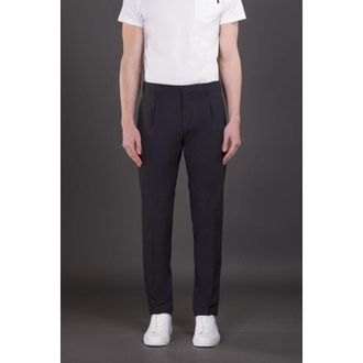 Moorer MenS Dark Blue Tailored Trousers, Size 48