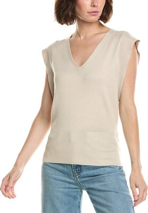 T Tahari Extended Sleeve Jersey Sweater Vest