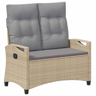 vidaXL Banco De Jard&iacute;n Beige Y Gris Claro 105 X 60 X 112 Cm Vidaxl