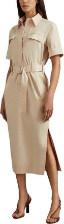 Reiss Aimie Shirt Midi Dress