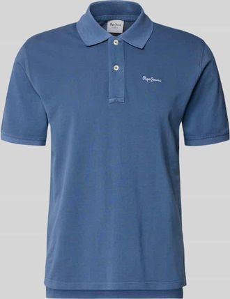 Pepe Jeans London Regular Fit Poloshirt aus reiner Baumwolle Modell OSCAR in Royal, Gr&ouml;&szlig;e XXL