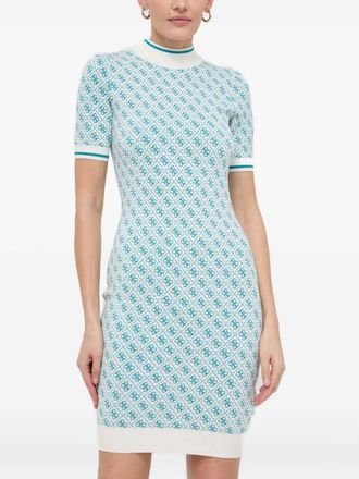 Guess Co patterned high-neck dress - women - Fabric - S - White
