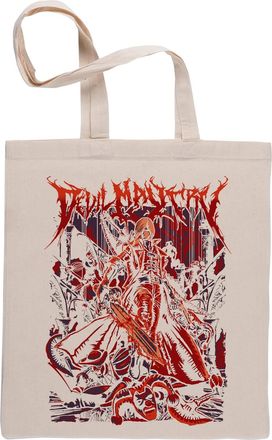 Generic Devil May Cry Fan Art Reusable Cotton Beige Shopping Bag Reusable Cotton Shopping Bag