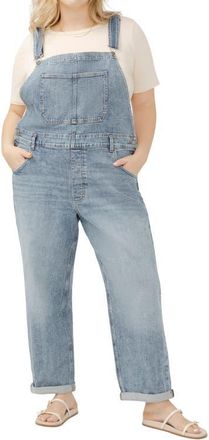 Silver Jeans Co Straight Leg Denim Overalls in Indigo at Nordstrom, Size 0 X