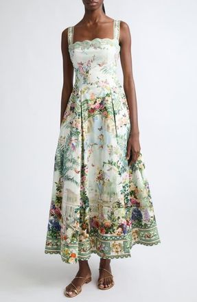 Camilla Long Fit And Flare Dress in Art For The Empress at Nordstrom, Size Medium