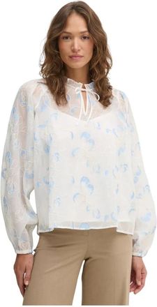 Mos Mosh Eisara Flob Blouse - Dames - Blouses - Wit - M - Polyester - Overhemden