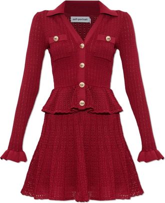 Self Portrait Mujer, Vestidos, Rojo, Talla: S