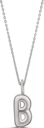 SHYMI Bubble Letter Initial Charm Necklace in Silver at Nordstrom