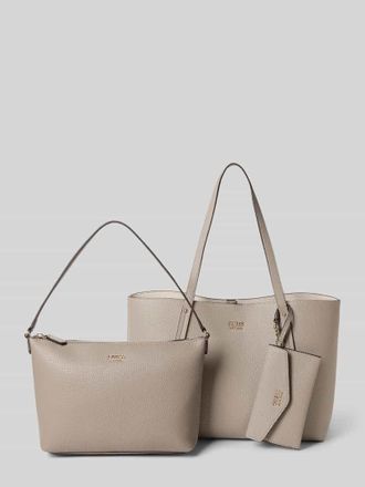 Guess Tote Bag mit Tragehenkel Modell BRENTON in Taupe, Gr&ouml;&szlig;e 1
